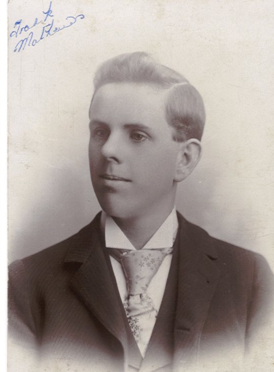 Frank Matthews' graduation print taken in 1918