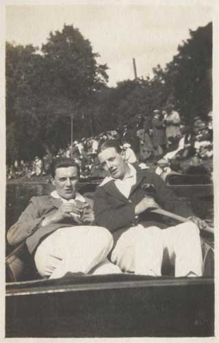 Ralph boating with friend Len in late 1920s